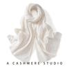 Women's 100% Pure Cashmere Scarf: Versatile, Warm, and Simple Solid Color for Autumn/Winter Neck Protection.