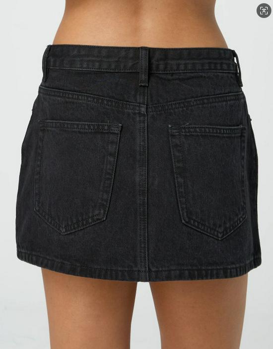 Minigonna Casual Elasticizzata Lavata in Denim Slim Fit da Donna