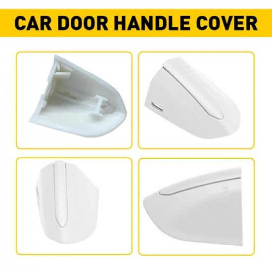 For 2015-2021 Ford Edge Front Left Door Handle Key Cap Cover Bezel Pearl White