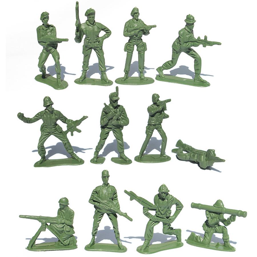 13/26/36/72 Stück Mini-Soldaten Modell Indoor Dekor Sammlung Sandtisch Militärsimulation Spiel Requisiten für Party Geburtstagsgeschenk XJM