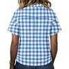 Women’s Turn Down Collar Button Up Vintage Print Short Sleeve Relaxed Fit Casual T Shirt Blouse Top for Everyday Wear
