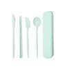 Eco-Friendly Wheat Straw Cutlery Set: Knife, Fork, Spoon & Chopsticks - Portable 4-Piece Tableware for Students & Professionals, Ideal Gift