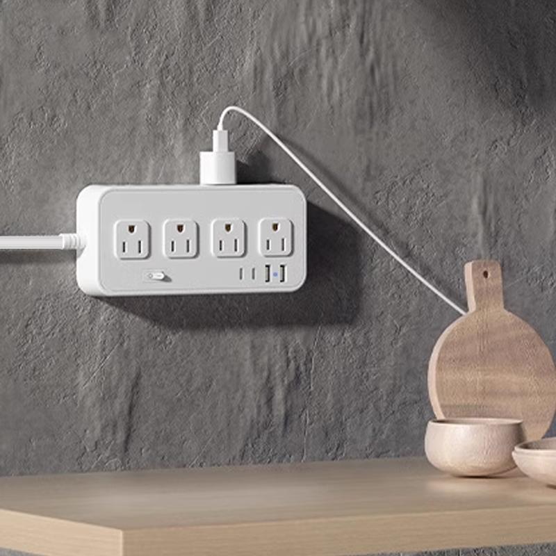 US Standard 8-Hole Socket Strip with Multiple Sockets Extension Cord for Home Power Strip with USB Ports Extension Sockets