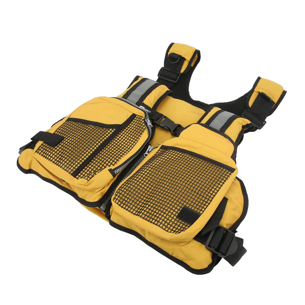Fishing Vest Backpack Adjustable Breathable Outdoor Fishing Vest Yellow Free Size