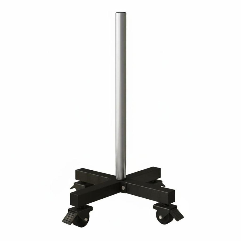 Barbell Plate Storage Trolley Locking Wheels Fitness Equipment Space-Saving