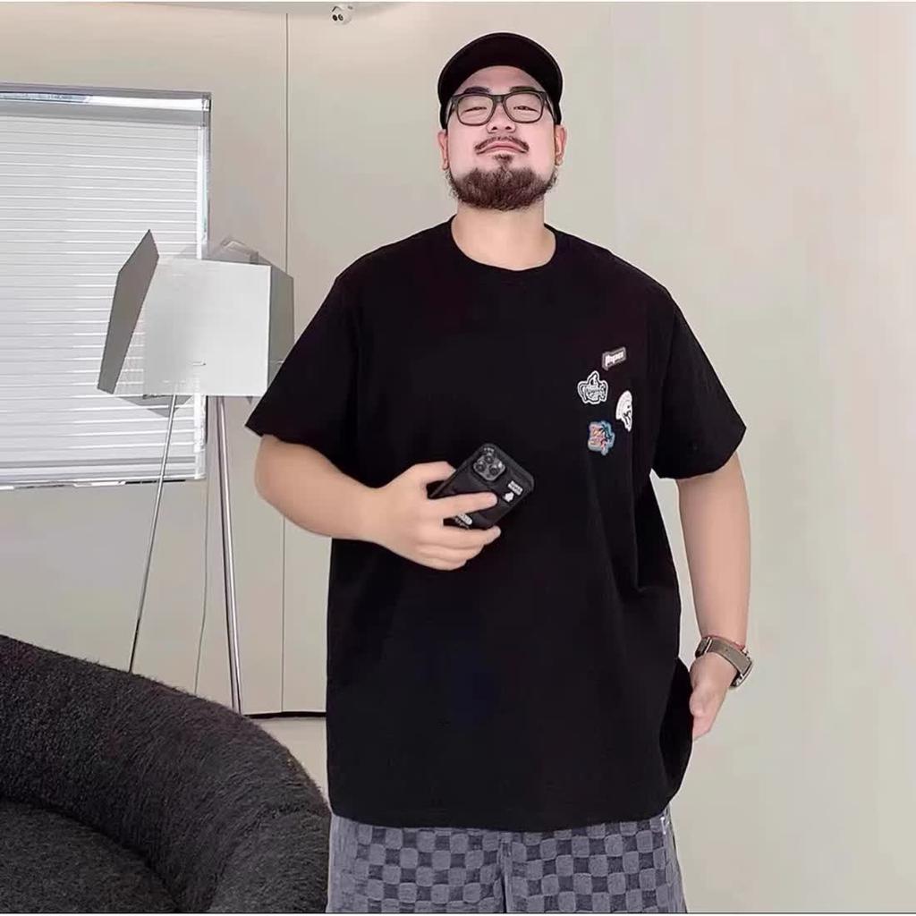 Fake two hundred matching stretch solid color fit wrinkle loose men's short-sleeved fashion short-sleeved top comfortable lightweight T-shirt