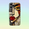 Abstract Human Face Art Phone Case For iPhone 17,16,15,14,13,12,11 ,Soft Silicone Black Cover