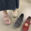 Women's Shoes with Skirts, Soft-soled Single Shoes, Women's Spring and Summer New Evening Wind Flats, French Bow Mary Jane Shoes