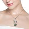 Pendant Silver  Peridot Labradorite Gemstone Jewelry Sterling 2.5" Fiery