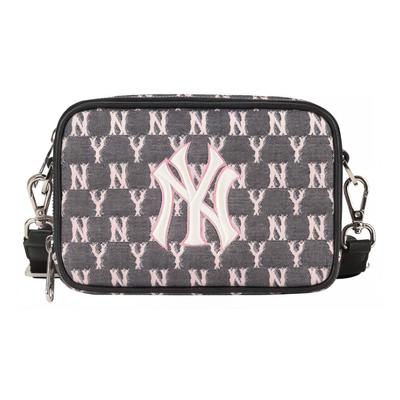 Monogramm Serie New York Vintage All Over Print Reißverschluss Kameratasche Unisex Umhängetasche Kirschblütenrosa 32BGDM011-50L