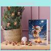Christmas 24day Advent Calendar With Acrylic Cow Ornament For Holiday Gift Giving
