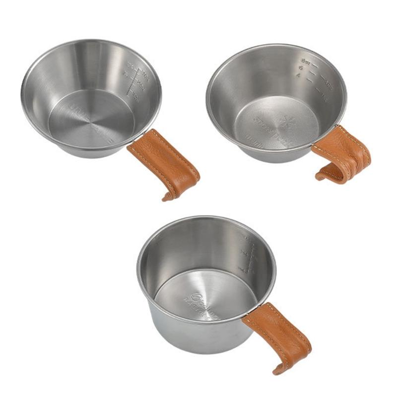 PU Leather Camping Mugs Handle Protectors Cup Handle Wrap Sleeve Camping Bowl Cup Handle Guard Picnics Bowl Handle Cover