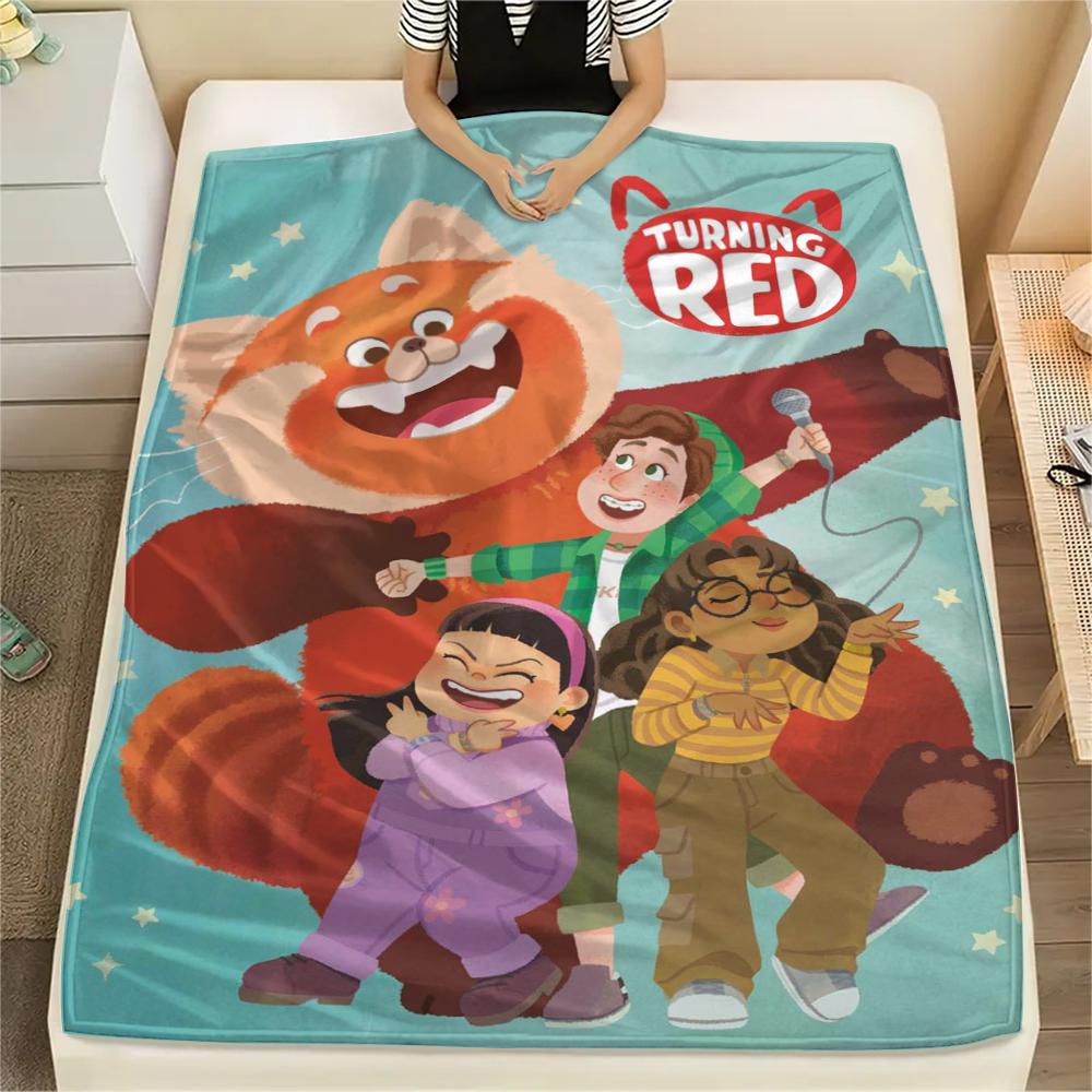 1Pc Cartoon Red Panda Print Flannel Blanket, High quality Comfortable for All Seasons, Home Decor, Warmth and Comfort, Perfect for Gifts