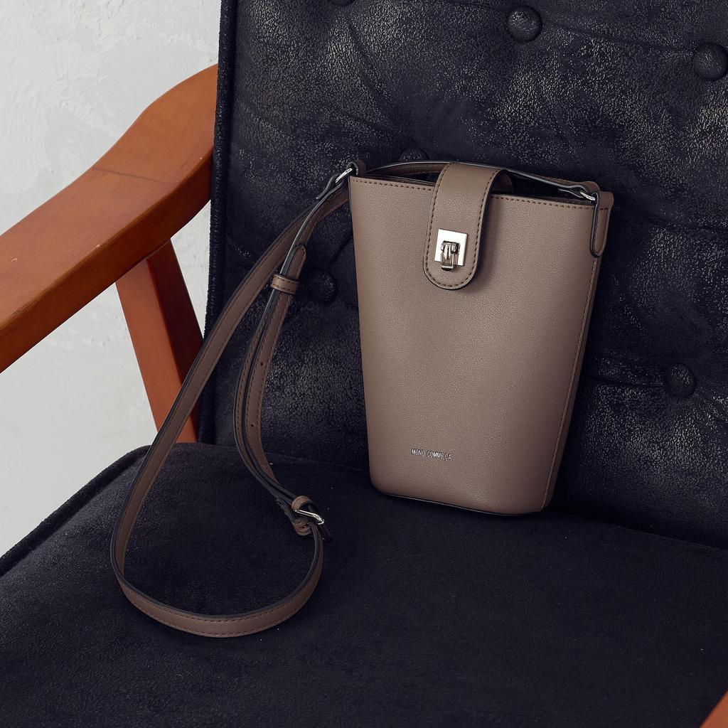 [Comme Ca Ism] [Mono Comme Ca] Mini-Umhängetasche in Eimerform 95-20BM11-205 Mokka-Beige F