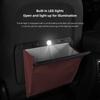 FIQK8 For Lexus IS250 RX350 LX570 LX600 GX470 RX330 Seat Back Storage Bag Magnetic Open PU Leather Garbage Trash Bin Pocket Organizer