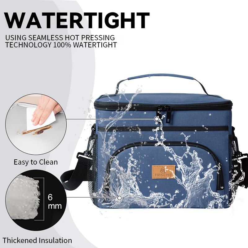 Large-capacity picnic bag, non-food contact, women's insulated lunch bag, reusable portable cooler bag, multifunctional crossbody bag with adjustable