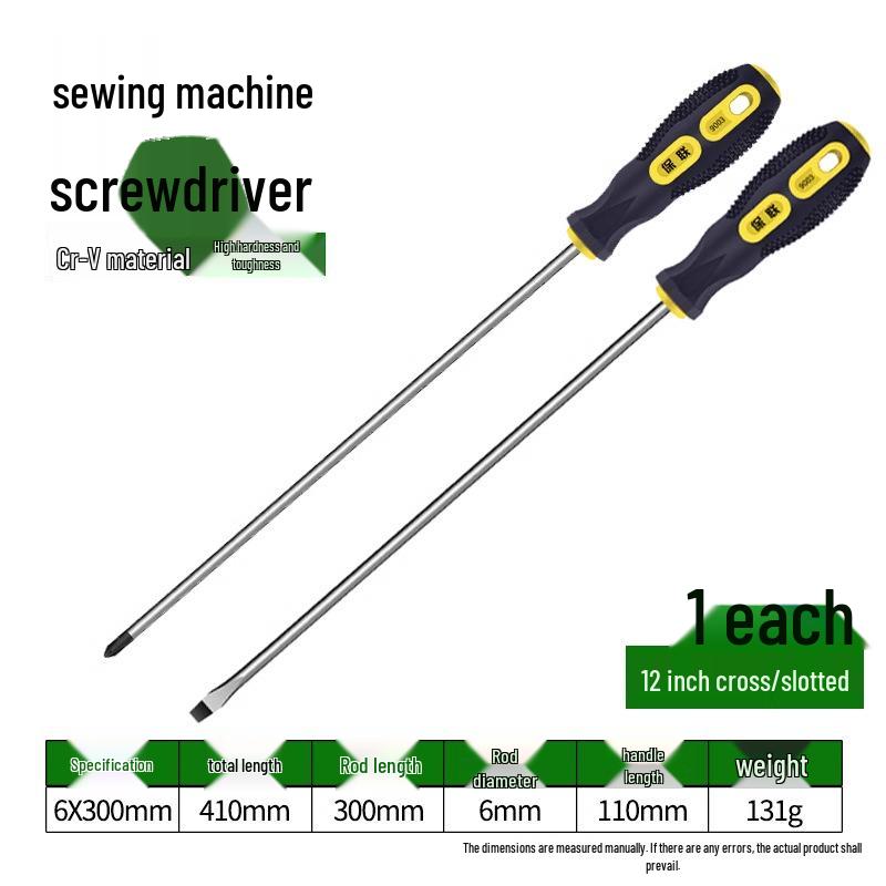 Nähmaschinen-Schraubendreher-Set: Kreuz-/Flachkopf, Verlängert, Groß, Stark magnetisch, Kleine und Große Größen