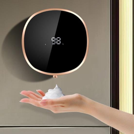 Touchless Automatic Soap Dispenser with Temperature Display Rechargeable Wall-Mounted Electric Soap Dispenser