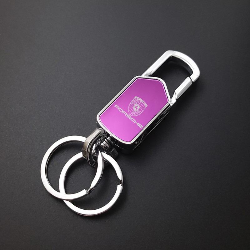 

Metal Alloy Car Bottle Opener Keychain Keyring Key Pendants for Porsche Panamera Cayenne Taycan 911 718 Macan Carrera-GT 928 968 розовый