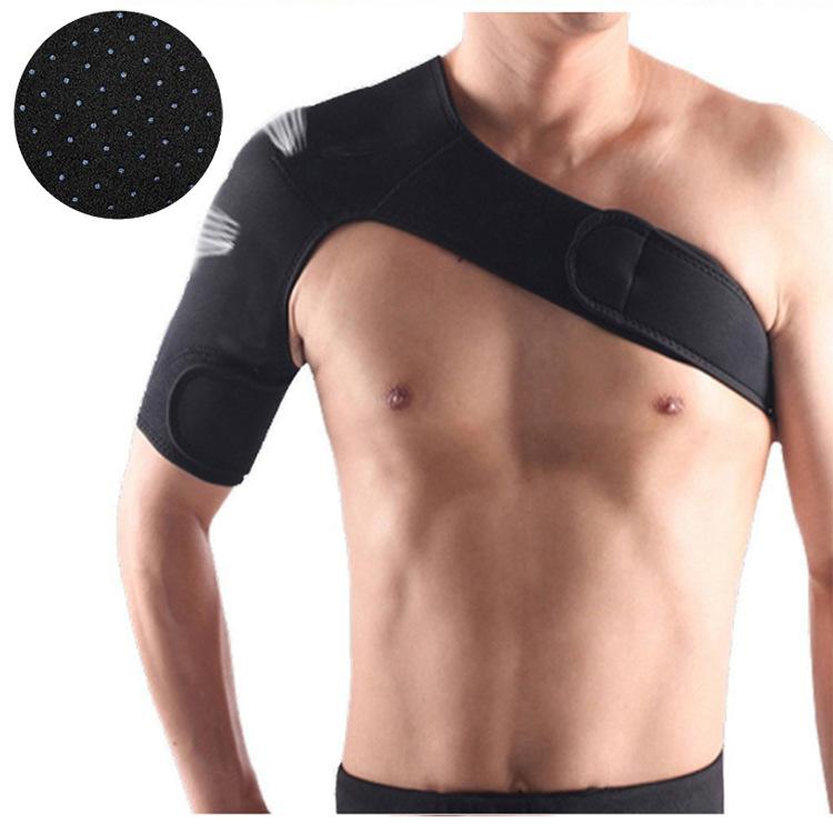 

Adjustable Gym Sports Care Single Shoulder Support Back Brace Guard Strap Wrap Belt Band Pads Black Bandage Men & Women right shoulder чёрный