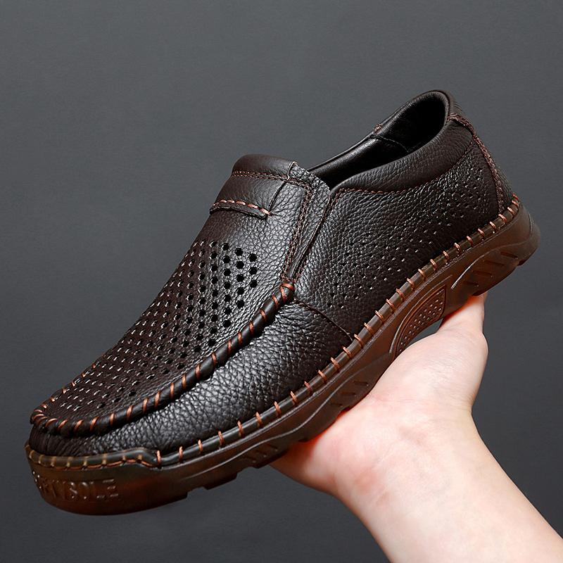 

Mens Loafers Casual Leather Flats Breathable Slip on Shoes Male Work Office Driving Footwear Sneakers Comfortable Mens Loafers 47