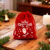 12PCS Christmas Gift Bags 10x15cm Red Velvet Drawstring Pouch for Candy & Treat Festive Party Favors Wrapping Bags