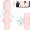 1/2Pcs Pink Lapel Microphone Wireless Mobile Phone Microphone Mini Microphone  Livestream