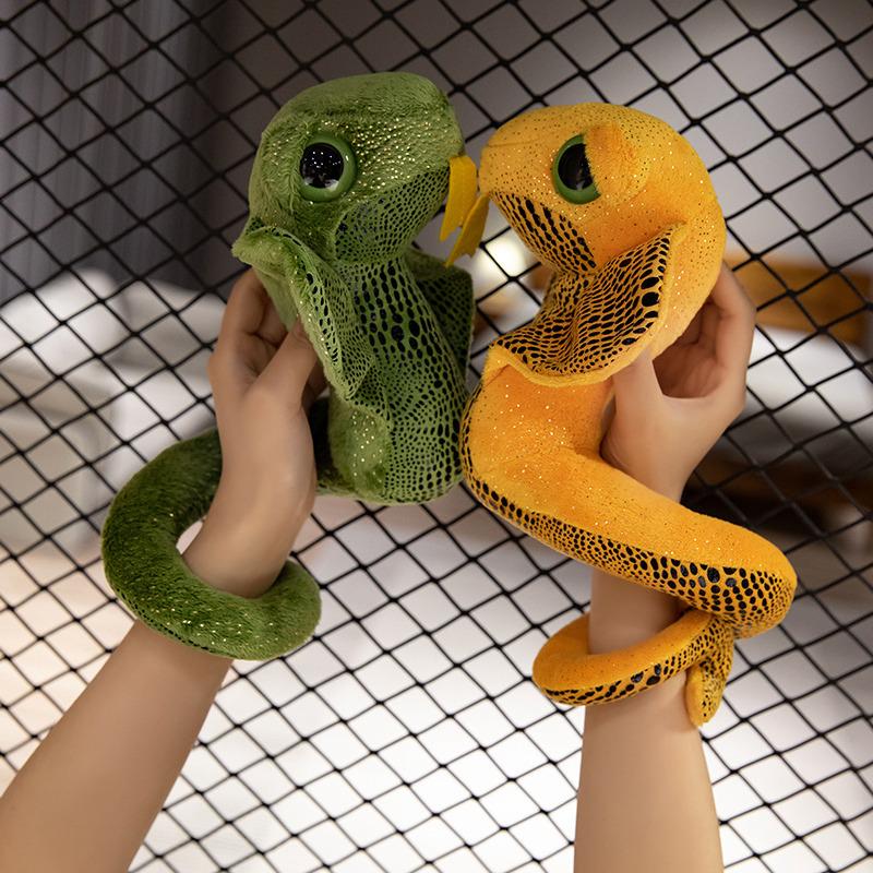 Cute Zodiac Snake Plush Toy Sequin Snake Doll Big-eyed Snake Doll Children Funny Doll Gift