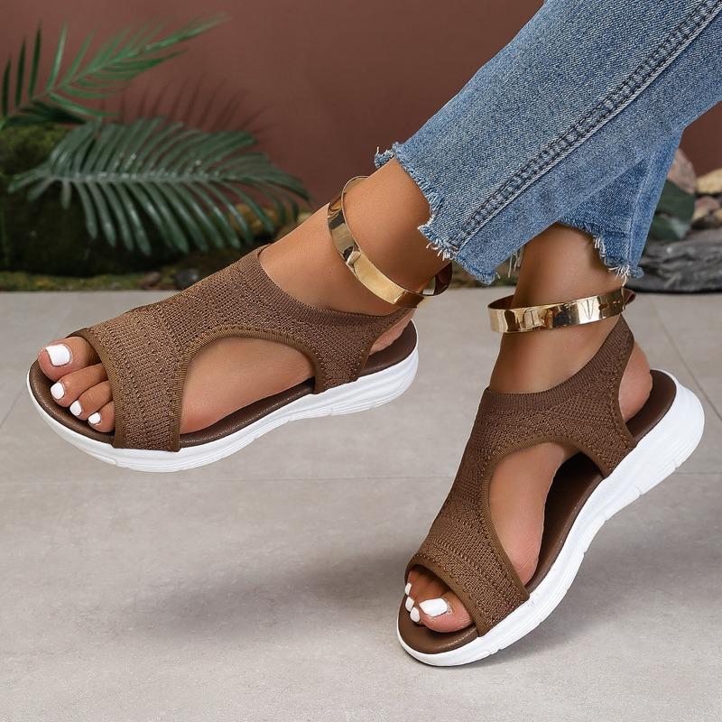 New Fashionable Large-sized Fish-mouth Flip-flops for Women with Open-toe Shoes, Versatile Sandals