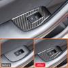 For Mazda 3 Axela  Carbon Fiber Car Window Lifter Switch Panel Frame Trim Cover Interior Decoration Sticker Auto Accessories