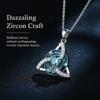 12 Birthstone Knot Necklace Colorful Crystal Trinity Knot Triquetra Pendant For Women Irish Jewelry