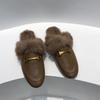Fashion SUOJIALUN 2025 Winter New Women Fur Slipper Fashion Round Toe Slip On Mules Shoes Soft Flat Heel Outdoor Casual Furry Slides Sho