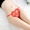 Sexy Women Solid Color Honeymoon G-String Heart Underwear Thong Panties Briefs