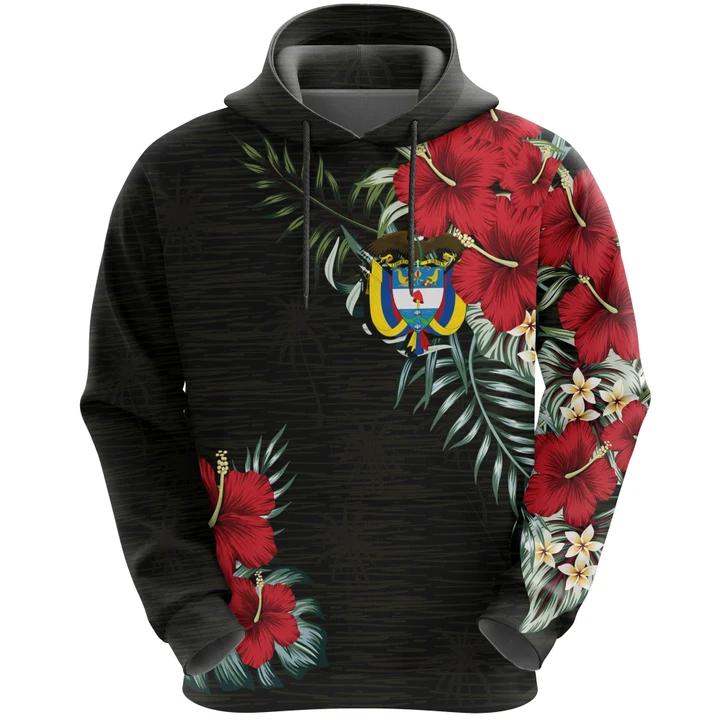 Etst 003 Colombia Nationaal Embleem Kaart Grafische Sweatshirts Vlag Hibiscus Bloem Hoodies Voor Mannen Kleding Ridder Trainingspak Woemn Hoodie Tops M