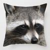 Copricuscino Procione Carino 45x45cm Stampa Uccello Selvatico Federa per Casa Divano Letto Sedia Cuscini Decorativi