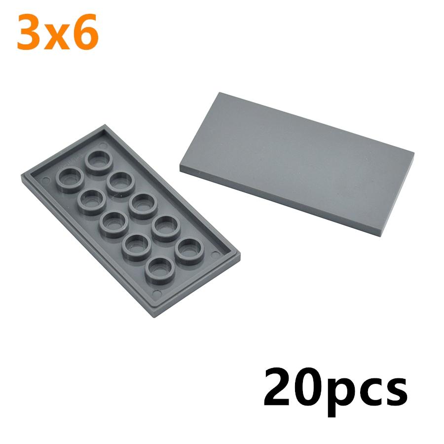 20pcs DIY Building Blocks Figures Bricks Smooth 3x6 Educational Creative Size Compatible With Leduo Plastic Toys for Children
