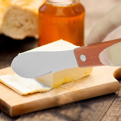 Holzgriff Butter- & Käsemesser, Marmeladenstreicher, Pizza-Radschneider - Mehrzweck-Küchenwerkzeug
