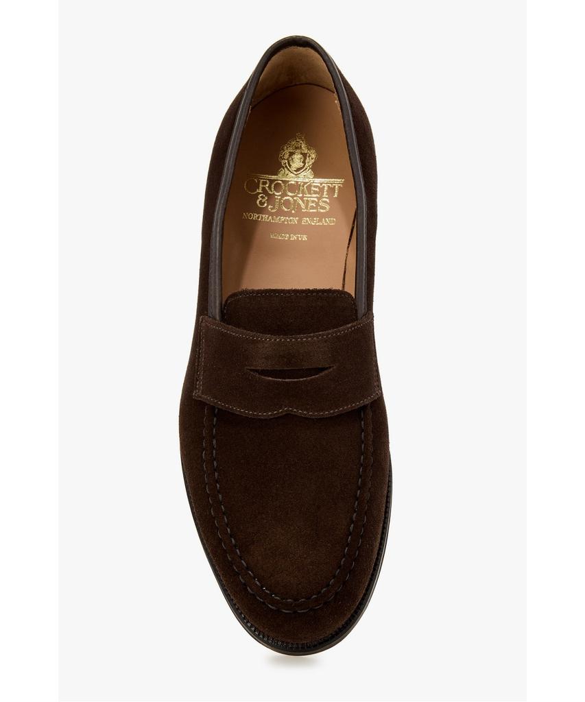 Man On The Boon [Crockett&Jones] Boston Suede Penny Loafers_Dark Brown 4716118110
