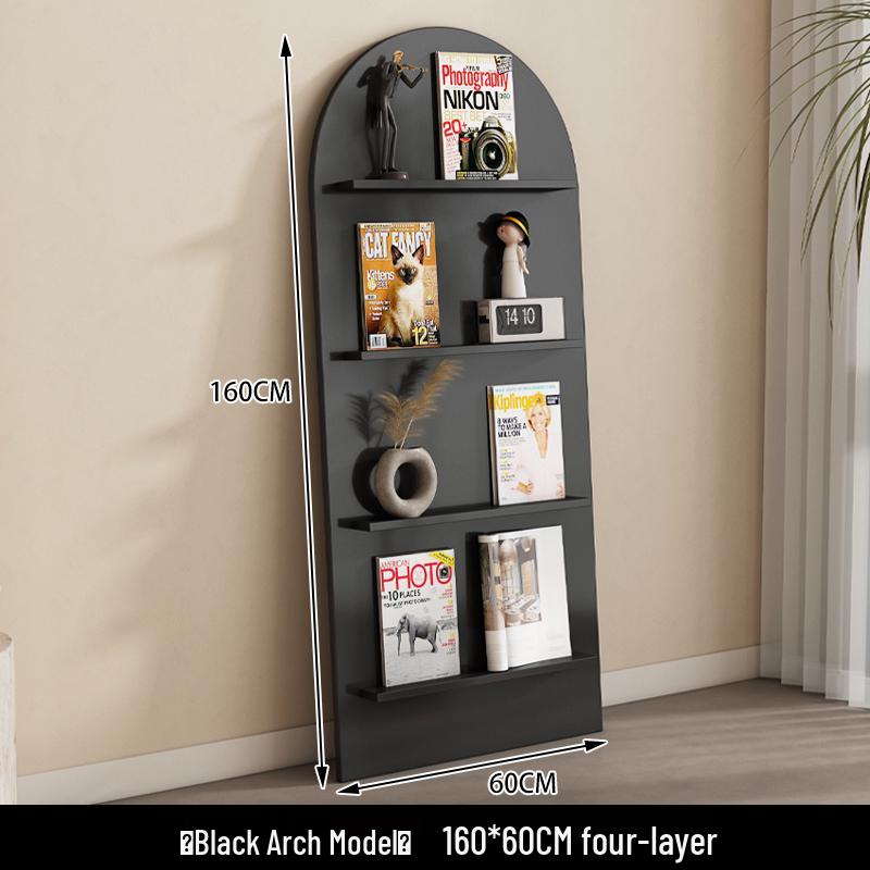 Nordic Floor-Standing Bookshelf: Multi-Layer Wall Storage Rack for Magazines and Picture Books