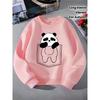 European Sizes Kids' Crewneck Sweatshirt - Panda In Pocket Pattern Print , Sportswear And Casual Wear, Soft And Comfortable, Children's Clothing