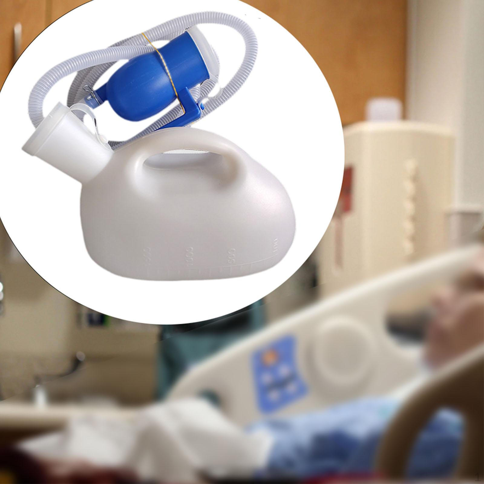 

Мужской писсуар, длинный шланг 59,06 дюйма, с крышкой, многоразовый портативный мужской горшок для кемпинга, вождения автомобиля белый