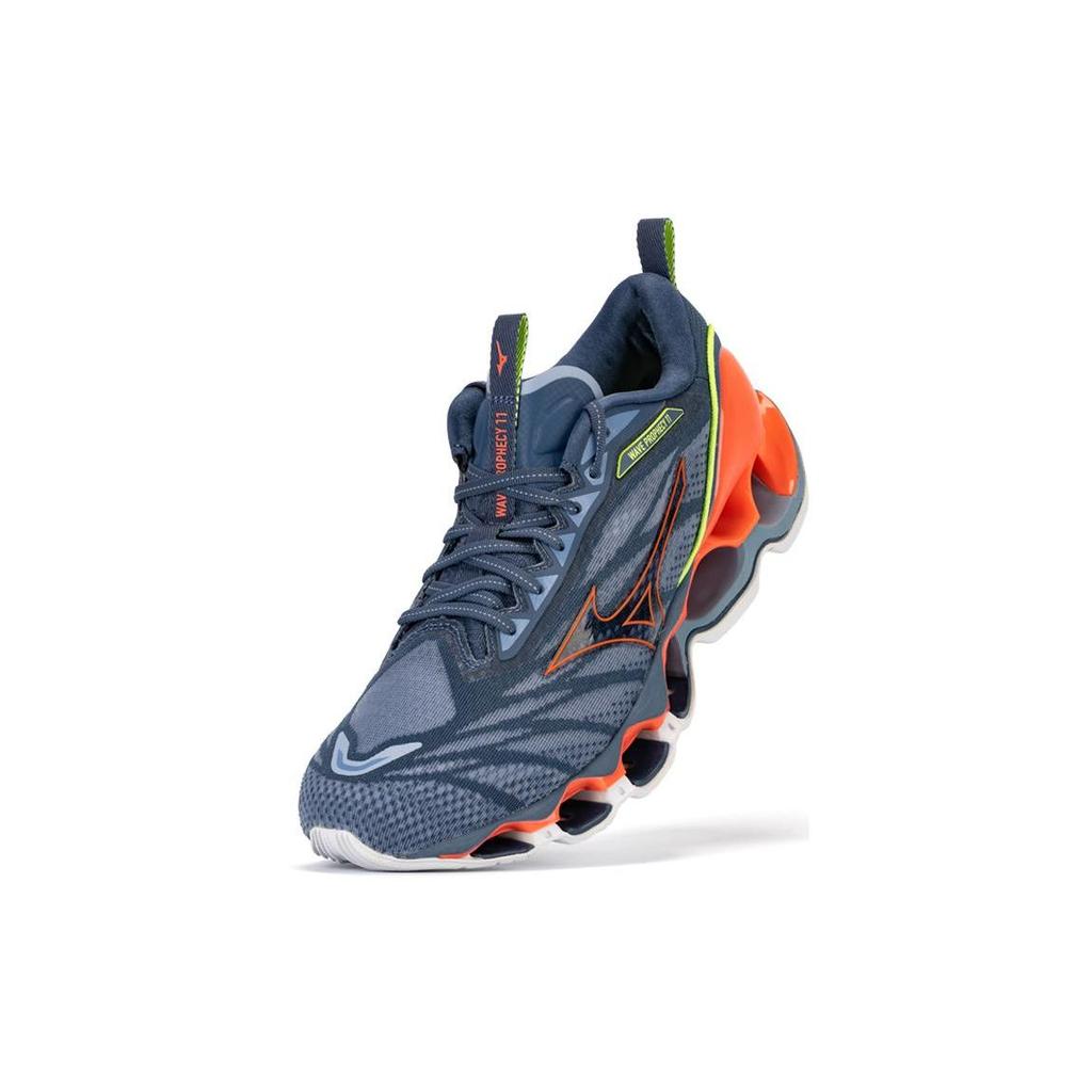 Mizuno Prophecy 11 Cushioning Durable Low-Top Running Shoes Unisex Sneaker Gray Orange J1GC220081