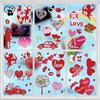 Valentine's Day Window Clings-80 Pieces Static Window Sticker Heart Decal Party Ornaments Supplies 8 Sheets Removable Window Sticker Decals for