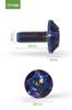 Litorange Titanium Alloy License Plate Bolts with Star Hexagonal Hole Bolt License Frame Titanium