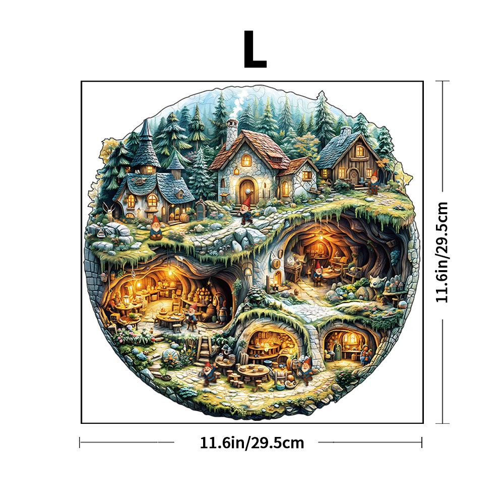 Elephant With Flowers Wooden Puzzle Irregular Small Animal Pieces Flat Wooden Puzzle