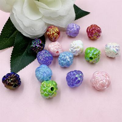 15 ADET 15mm Moda Akrilik Çiçekler Dağınık Boncuklar Kendin Yap Kolye Bilezik Takı Yapımı İçin