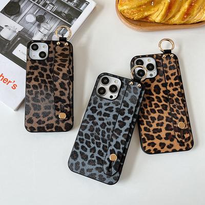 Wristband Mobile Phone Case for IPhone16promax Leopard Print for Apple 15X Personalized XR Trend 8plus