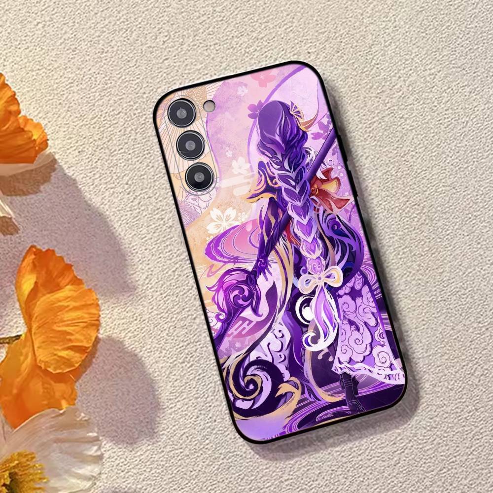 R-Raiden Shogun Game Genshin Impact Phone Case Silicone Soft For Samsung Galaxy A73,A72,A71,A70,A53,A52,A51
