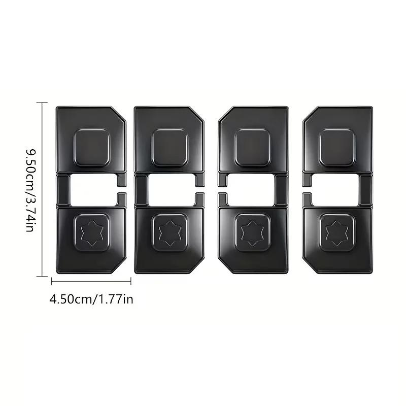 4Pcs Automobile Door Cushion Waterproof Self-Adhesive Silica Gel Shock Pad General Automobile Door Shock Absorber
