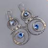 Tanzanite Gemstone 925 Sterling Silver Jewelry Handmade Bohemian Earrings 2.86" EE-76-13